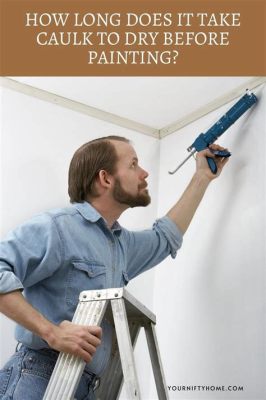 how long does caulk take to dry before painting? what is the best temperature for drying?